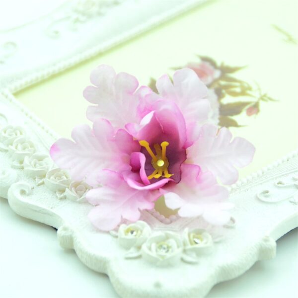 Teste di fiori artificiali di seta orchidea rosa